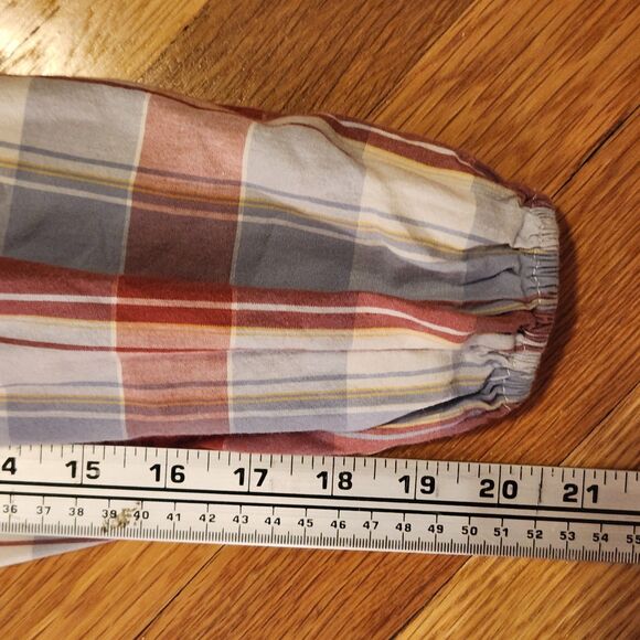 Ulla Johnson Caasi 100% Cotton Ruffled Plaid Blouse in Colorful Madras, Sz 6 - Picture 13 of 14